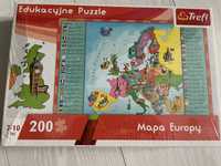 Puzzle mapa Europy, 200el Niwe