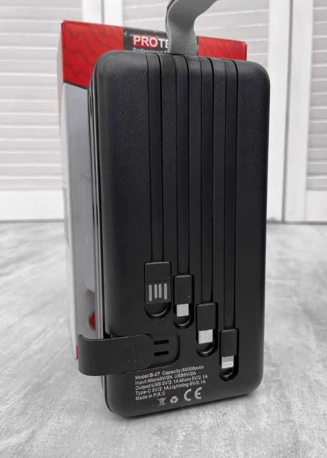 Хит продаж! Мощный повербанк 50000 mAh mah lider с фонариком