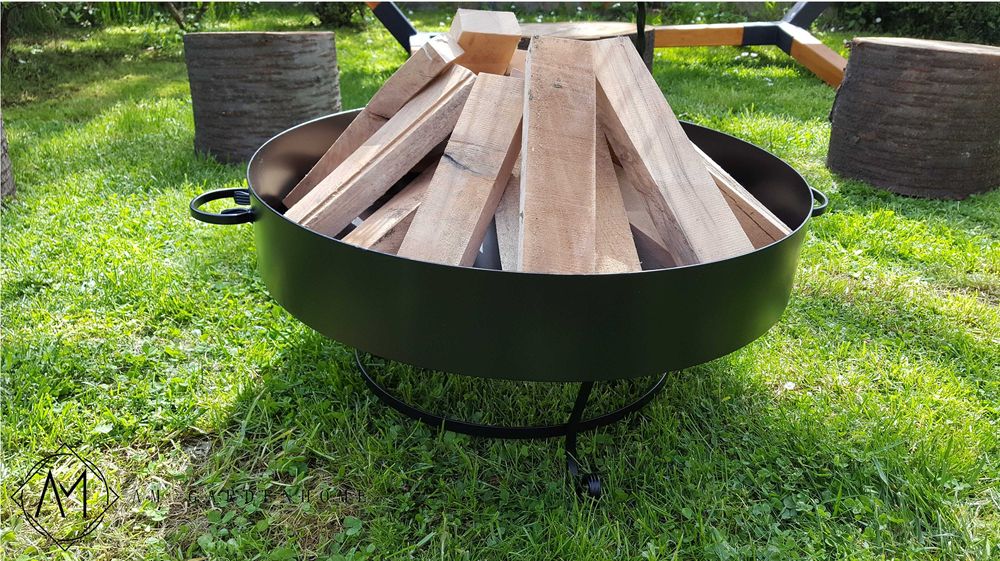 Grill ogrodowy  Kompletny zestaw TRÓJNÓG KUTY + PALENISKO + RUSZT