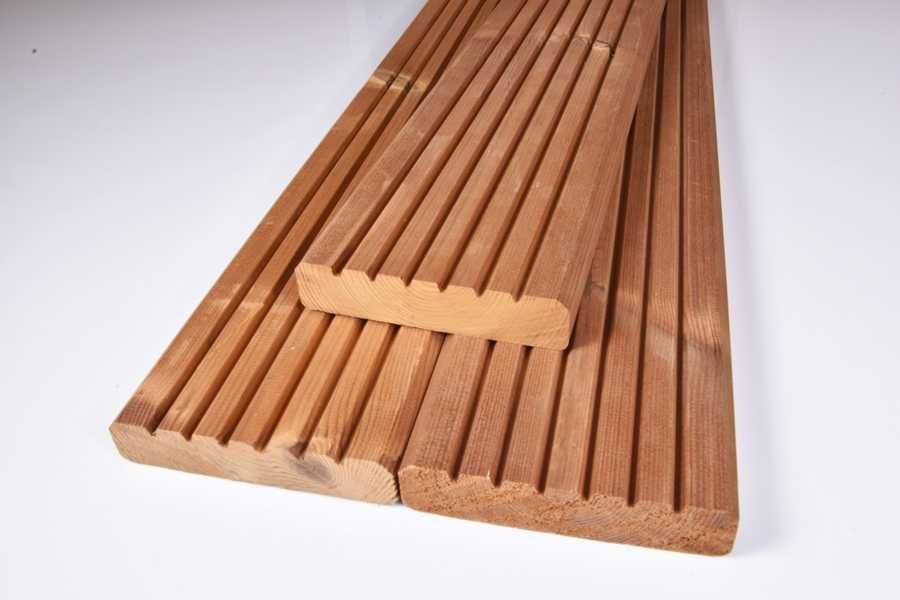Deski tarasowe 26x116 mm termo sosna deska thermo Gładka Ryflowana