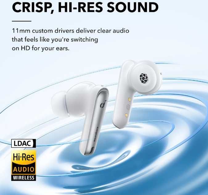 Навушники Anker SoundCore Liberty 4 NC Clear White (A3947G21)