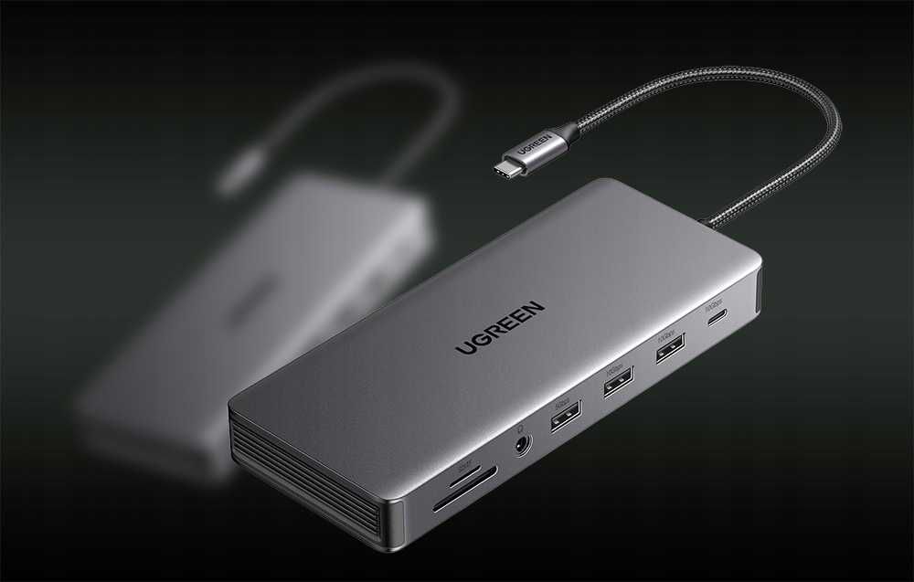 UGREEN 15978 Revodok Pro Stacja dokująca USB C 13 w 1 10 Gb/s