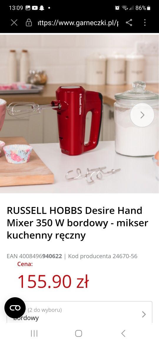 Mikser ręczny Russell Hobbs Desire