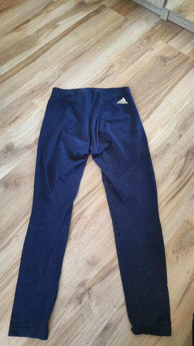 Spodnie legginsy adidas 38-40 eu elastyczne granatowe