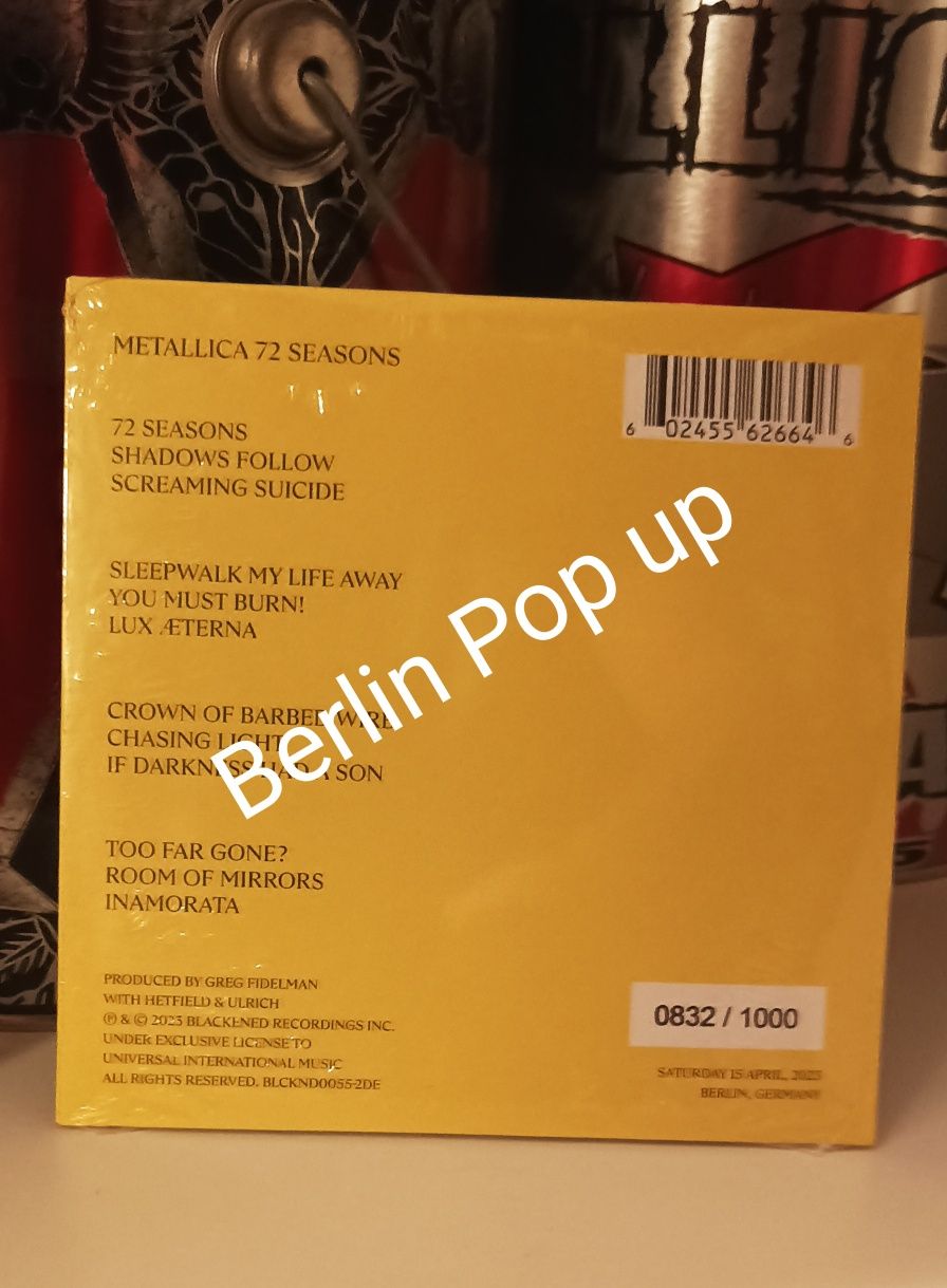 Metallica 72 season Berlin CD  limitowana edycja