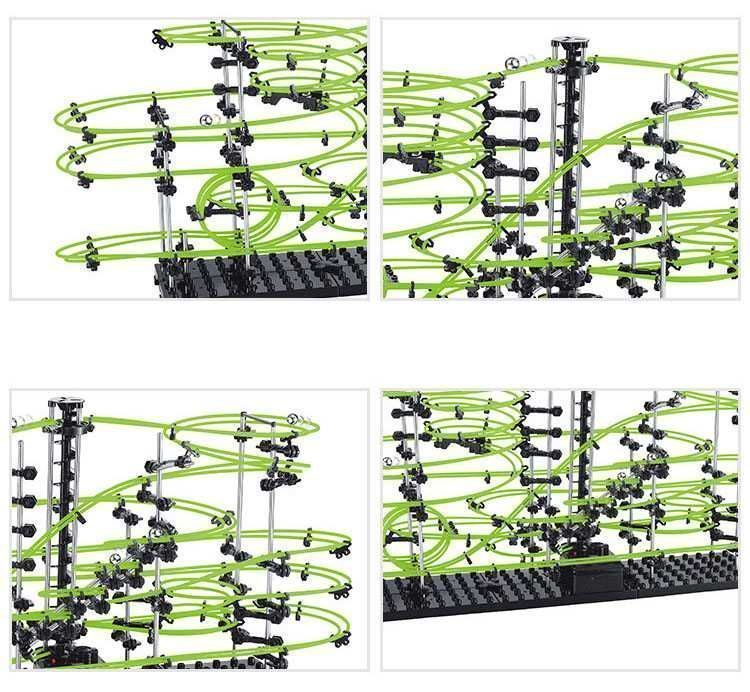 NOWY Świecący Kulkowy Rollercoaster SPACERAIL Poziom 4 Tor dla Kulek