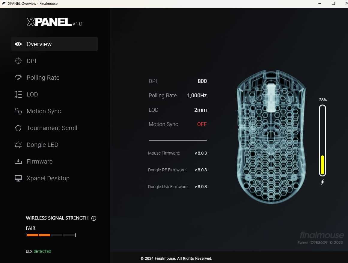 Myszka Finalmouse UltralightX Pro Series (M)