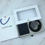 Мужской набор ремень и кошелек lacoste чоловічий ремінь