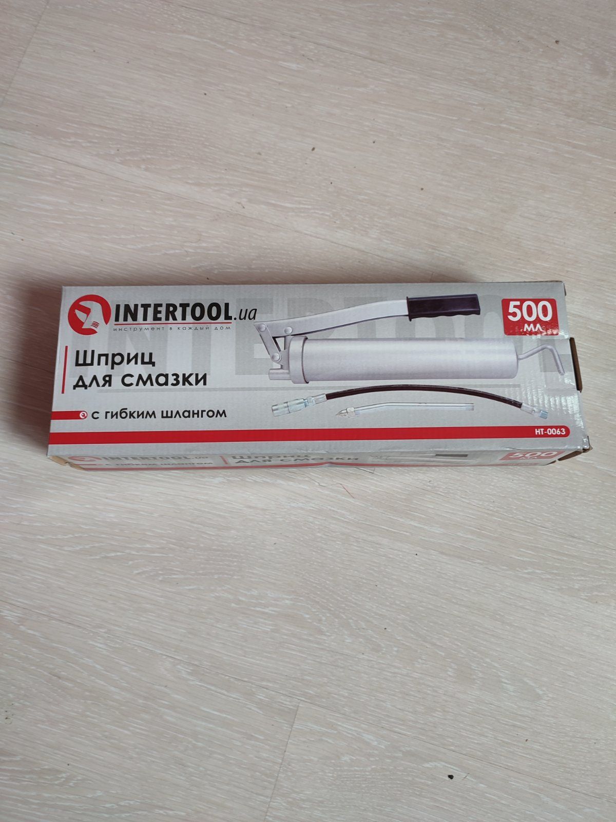 Шприц для смазки, 500 мл , 2 насадки INTERTOOL HT- 0063