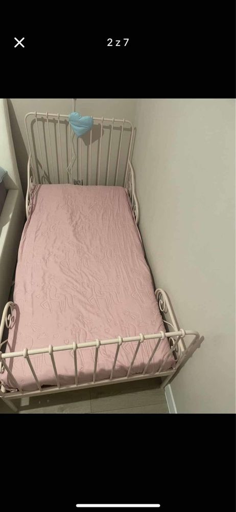 Lozeczko ikea stan bardzo dobry, nowy materac
