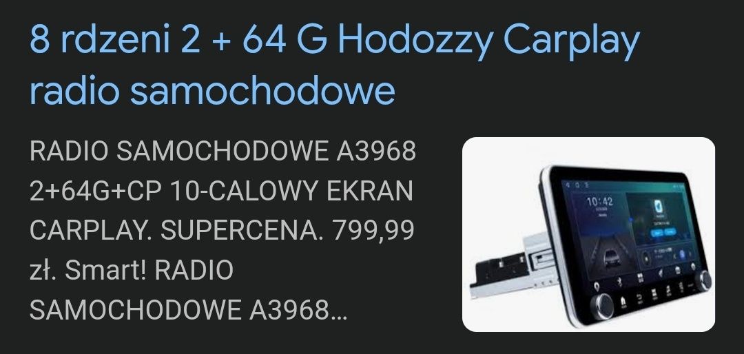 Radio samochodowe 1DIN Hodozzy Android