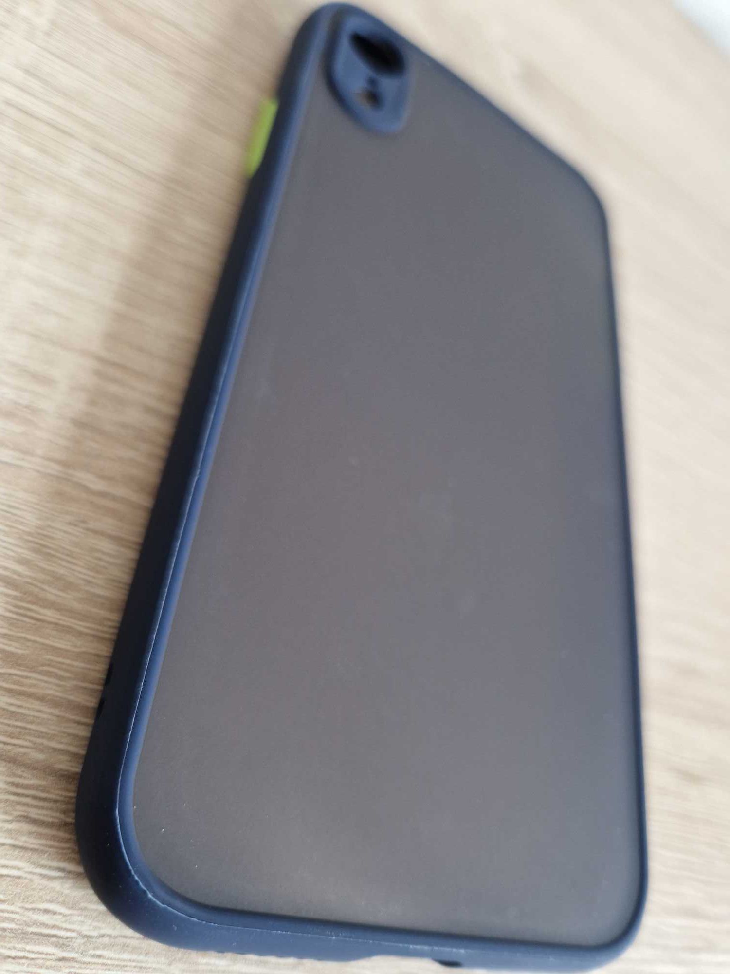 Etui Vennus Color Button Bumper do Iphone XR Granatowy