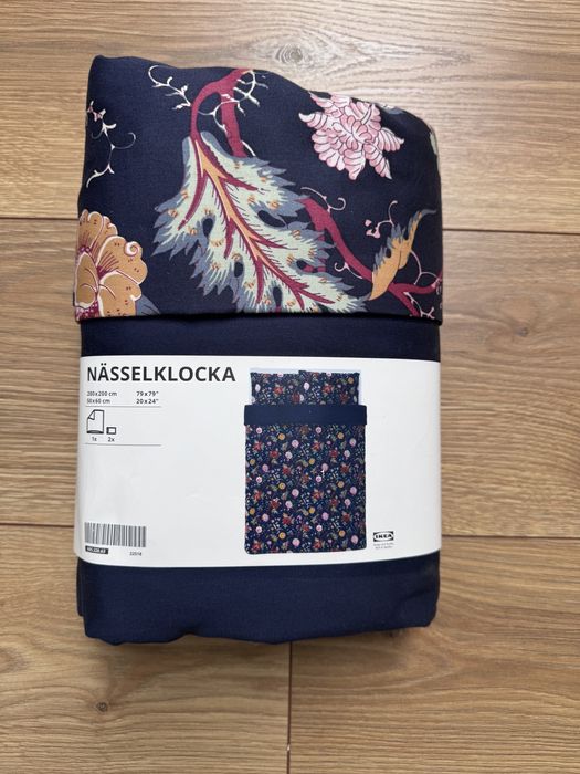 Ikea Nasselklocka pościel 200x200 + 2x 50x60 NOWA