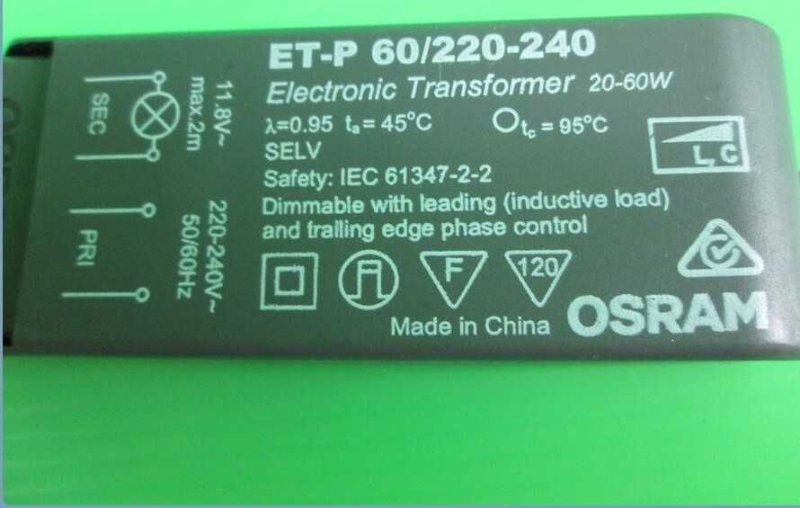 OSRAM ET-P 60/220-240, Transformator elektroniczny, zasilacz 20-60W