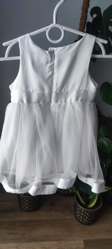 Sukienka chrzest sukieneczka 80 cm