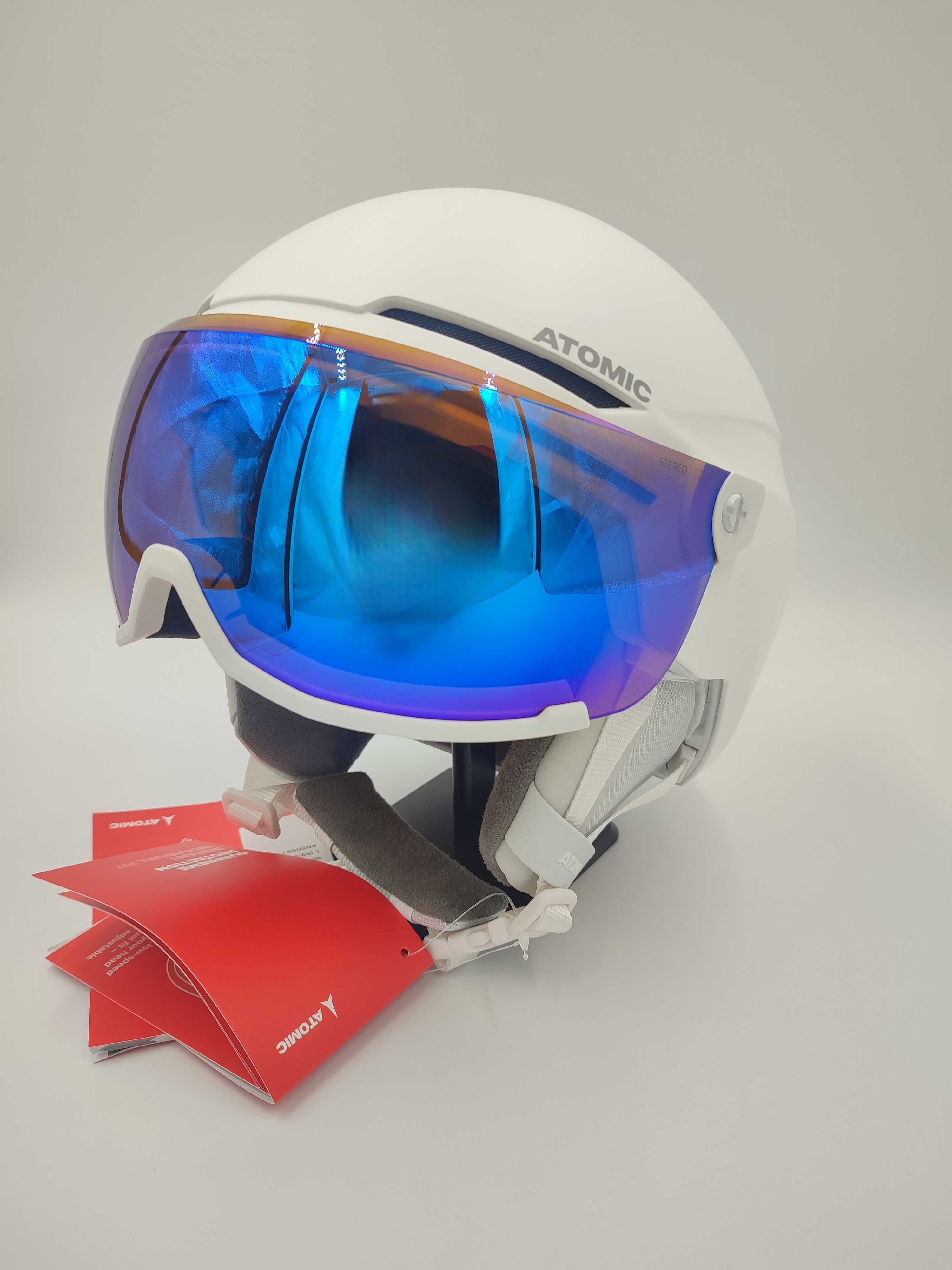 Kask narciarski ATOMIC SAVOR VISOR STEREO Biały Rozmiar L 59-63cm