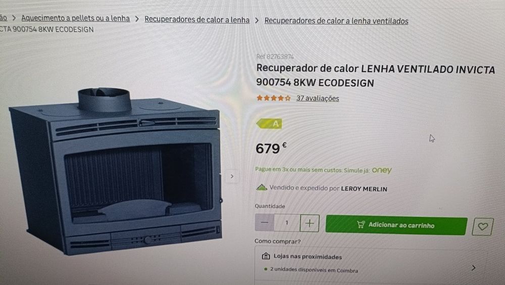 TROCADOR DE CALOR Salamandra  como nova