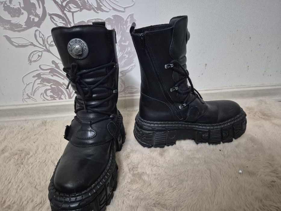 Взуття NEW ROCK, Itale negro, nomada negro tank boots