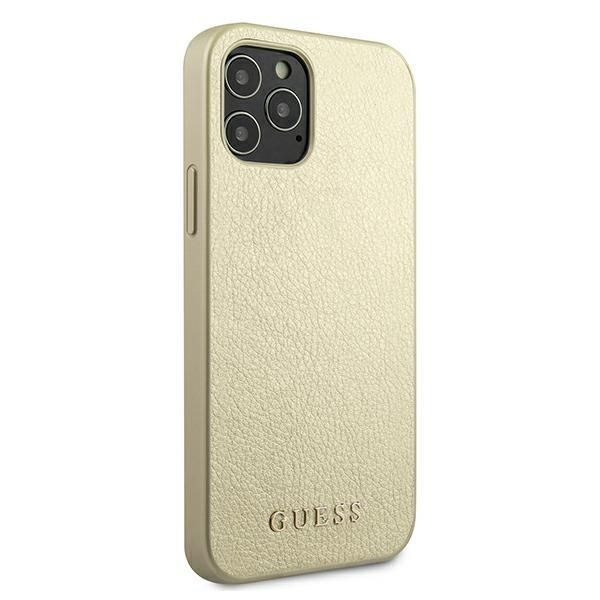 Guess Guhcp12Liglgo Etui iPhone 12 Pro Max Złoty Iridescent