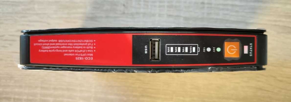UPS для роутеров/коммутаторов ECO-1825, 18W, OUT:USB-5V, DC-5V/9/12V