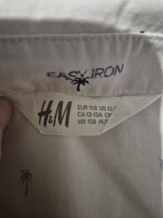 Koszula H&M biała w palemki. R.158
