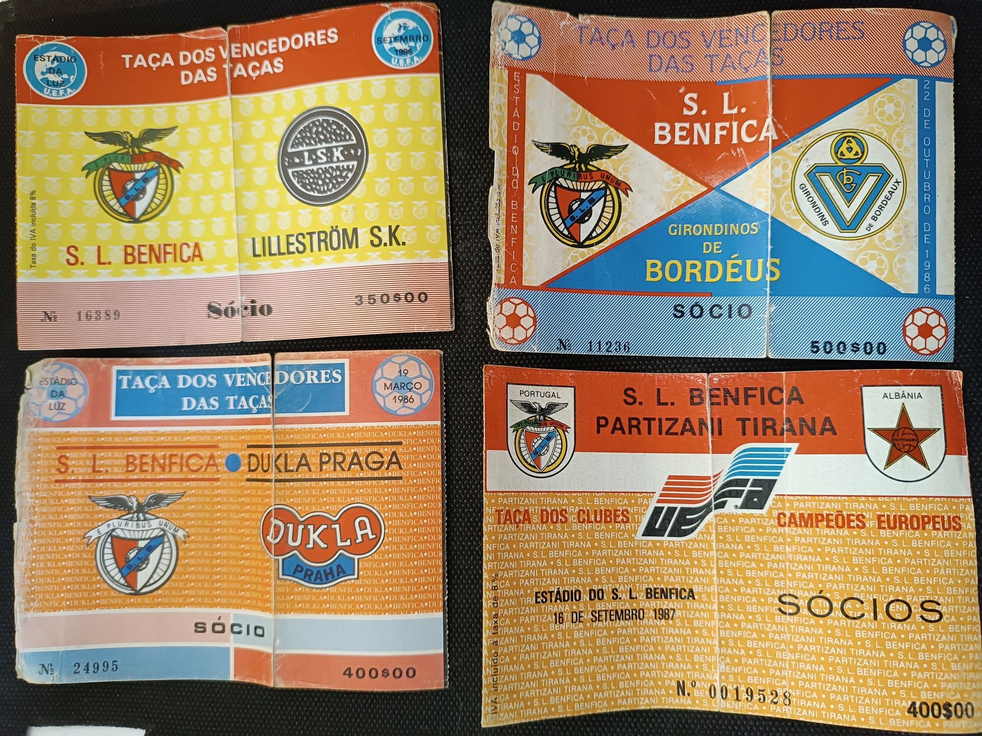 Bilhetes futebol Benfica - troca