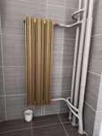 Kaloryfer miedziany vintage, dekoracja loft
