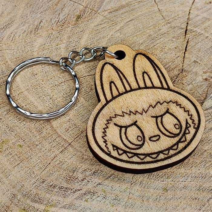 Брелок Лабубу Labubu з фанери лазерне гравіювання