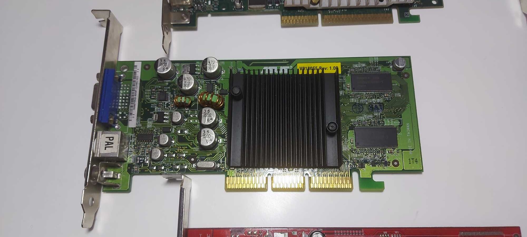 Компютерні старі відеокарти AGP 3Dfx Voodoo ASUS V9180 Trio64V FX5200