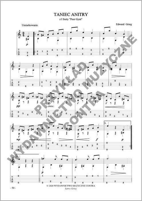 Łatwe Przeboje zeszyt 1 na gitarę fingerpicking (nuty + tabulatury)