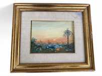 R. Poggi “Tramonto a Trinità dei Monti” Pintura a Óleo