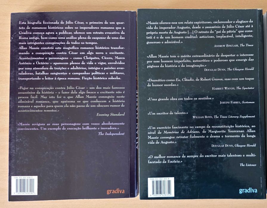 2 livros de Allan Massie - César e Augusto