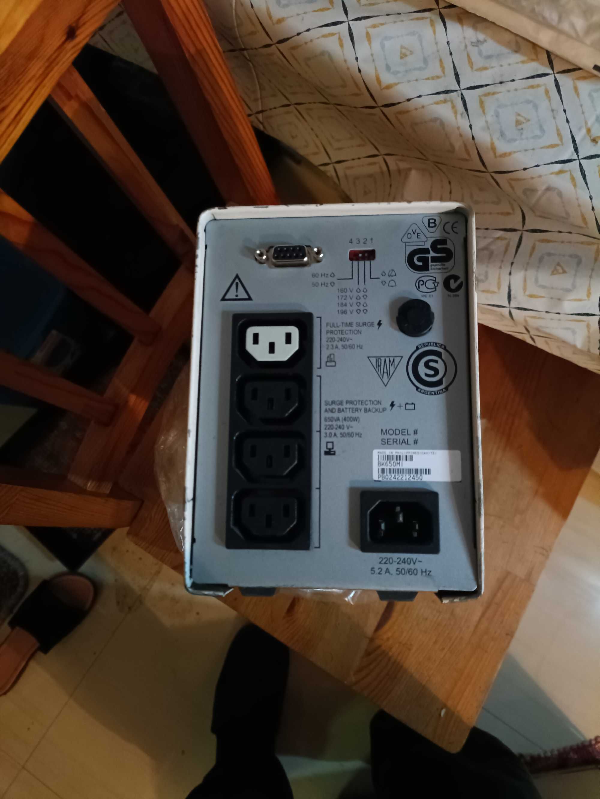 APC BACK-UPS zasilanie awaryjne 400W oświetlenie sterowanie BK650MI