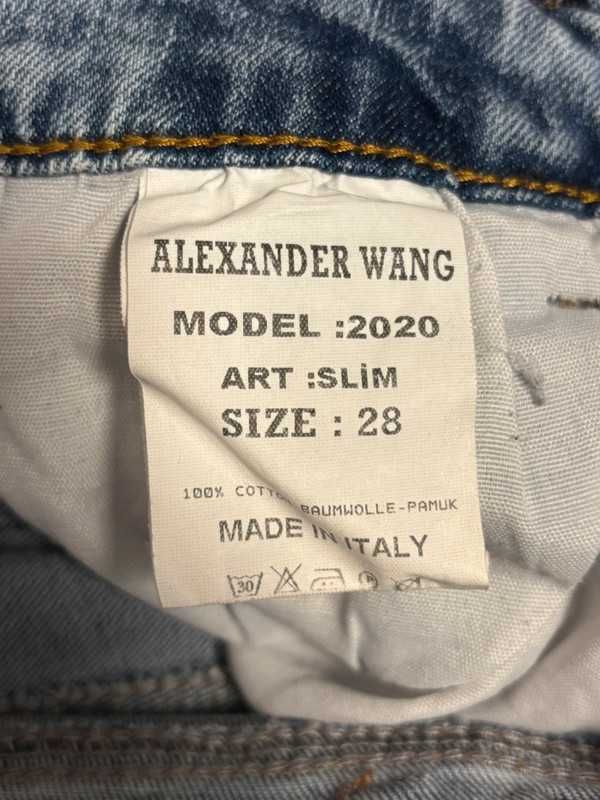 Alexander Wang SLIM 2020 – damskie jeansy z wysokiej jakości denimu