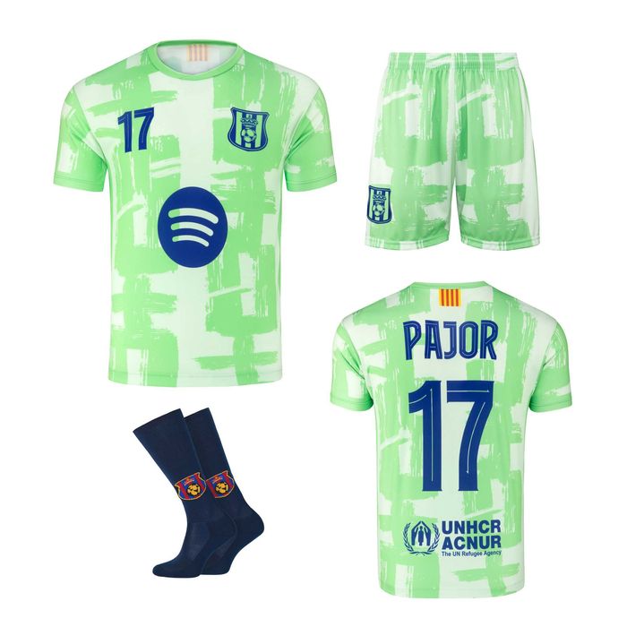 Strój / komplet piłkarski PAJOR BARCELONA + getry rozm. 134