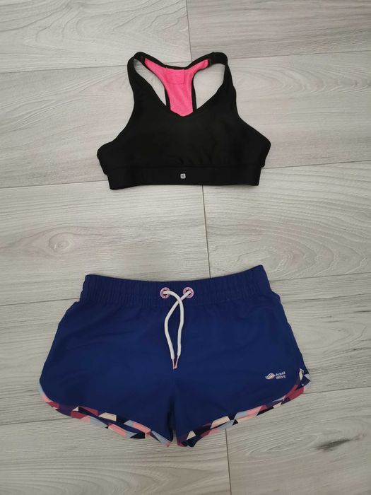 Spodenki szybkoschnace Aquavawe plus stanik sportowy 146 cm 10-11 lat