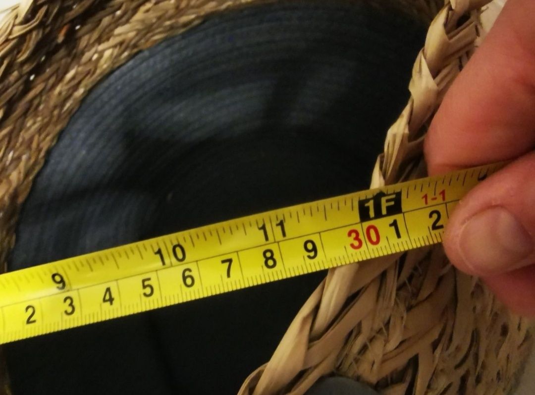 Kosz pleciony trawa morska sznurek szary 30 x 30 cm