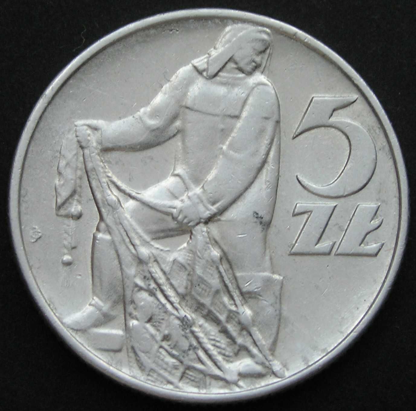 Polska 5 złotych 1974 - rybak