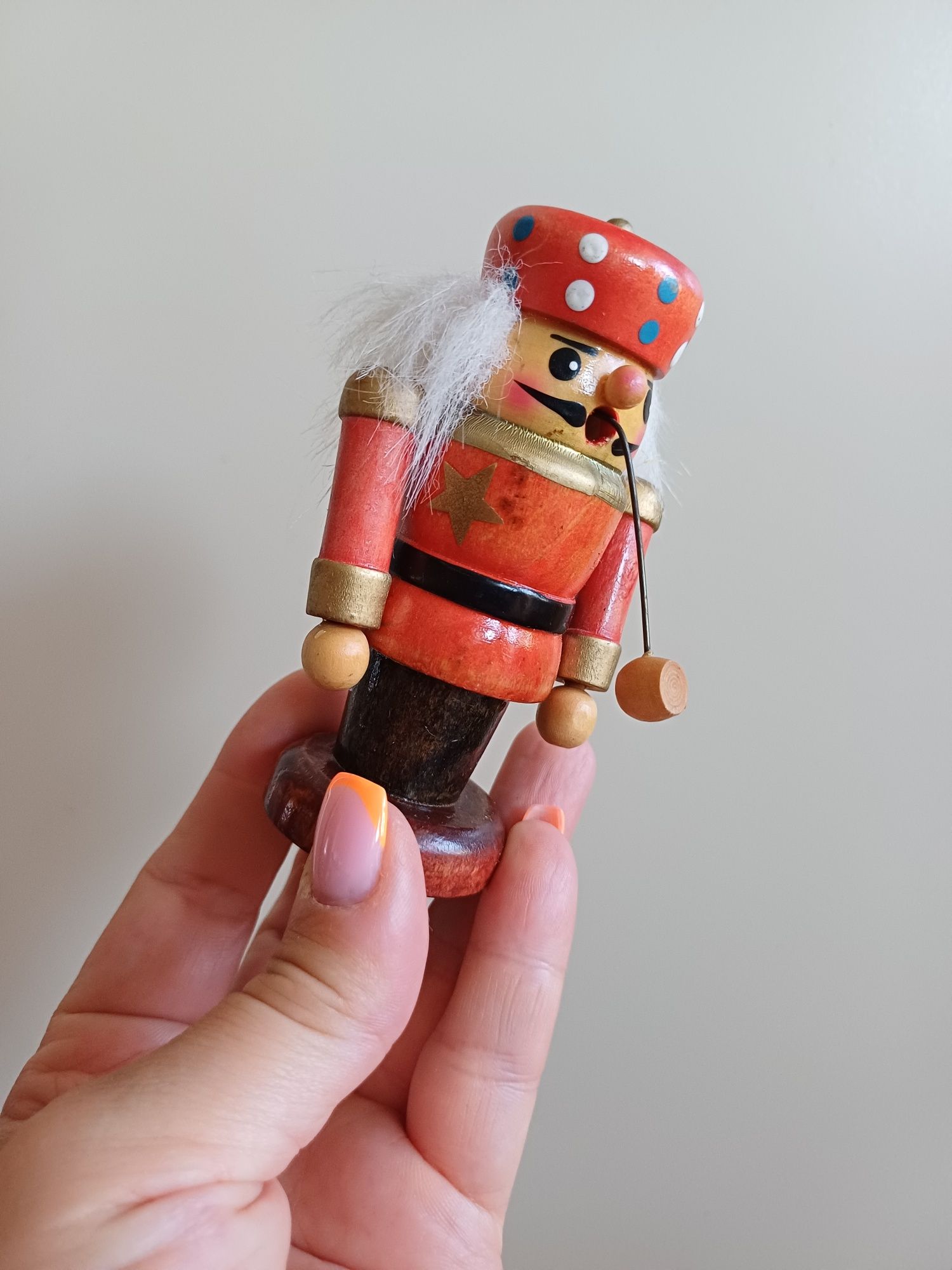 Nutcraker figurka dziadek do orzechów drewniany palacz kadzidełko