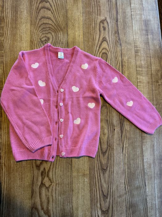 Różowy cieply sweterek 134