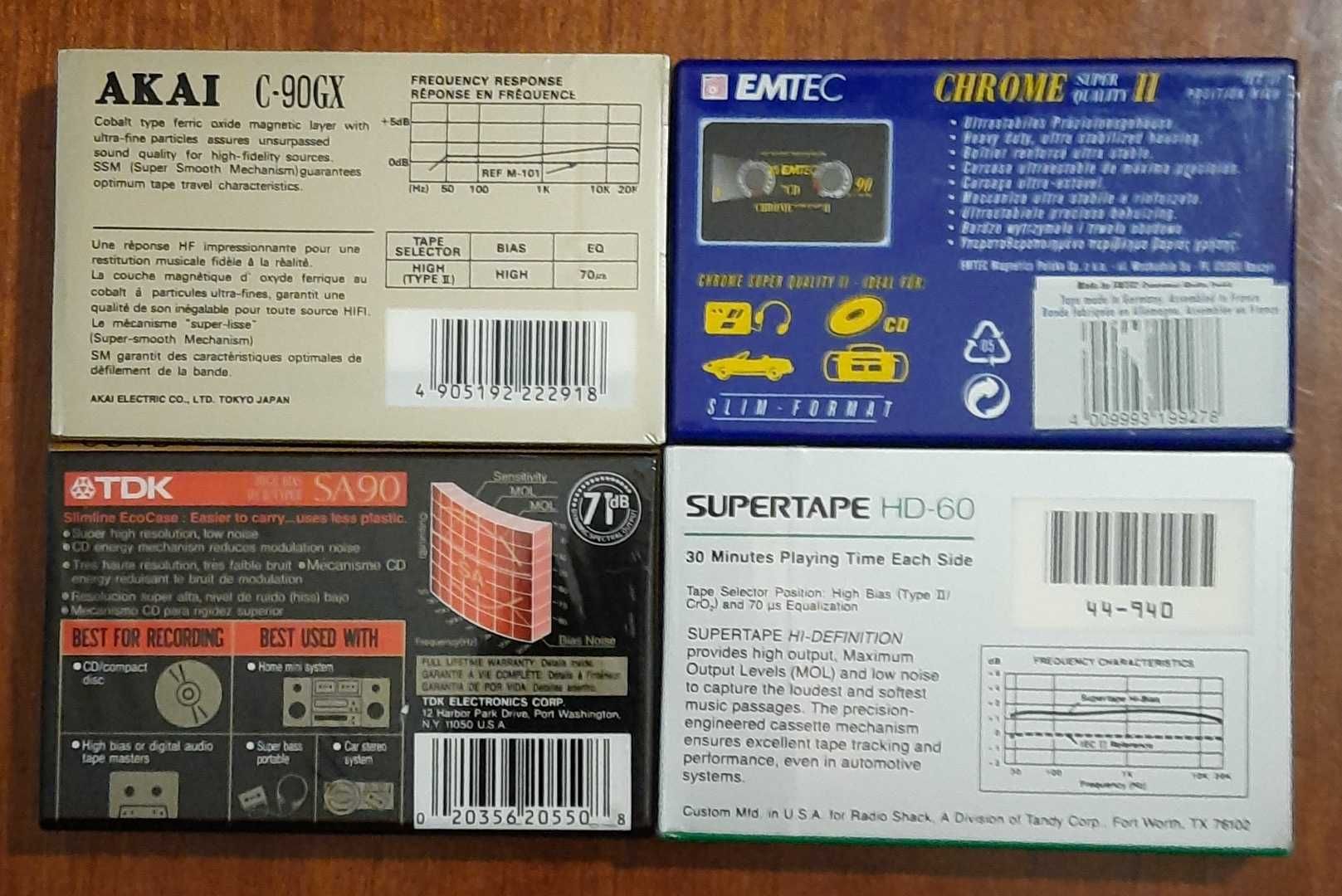 Новые запечатанные хромовые аудио кассеты.