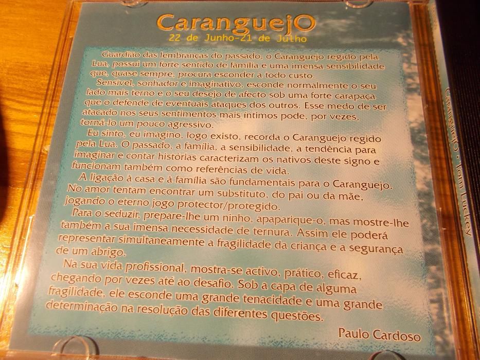 cd do signo caranguejo sons do novo milénio