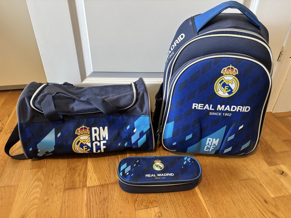 Real Madryt plecak, torba i piornik.
