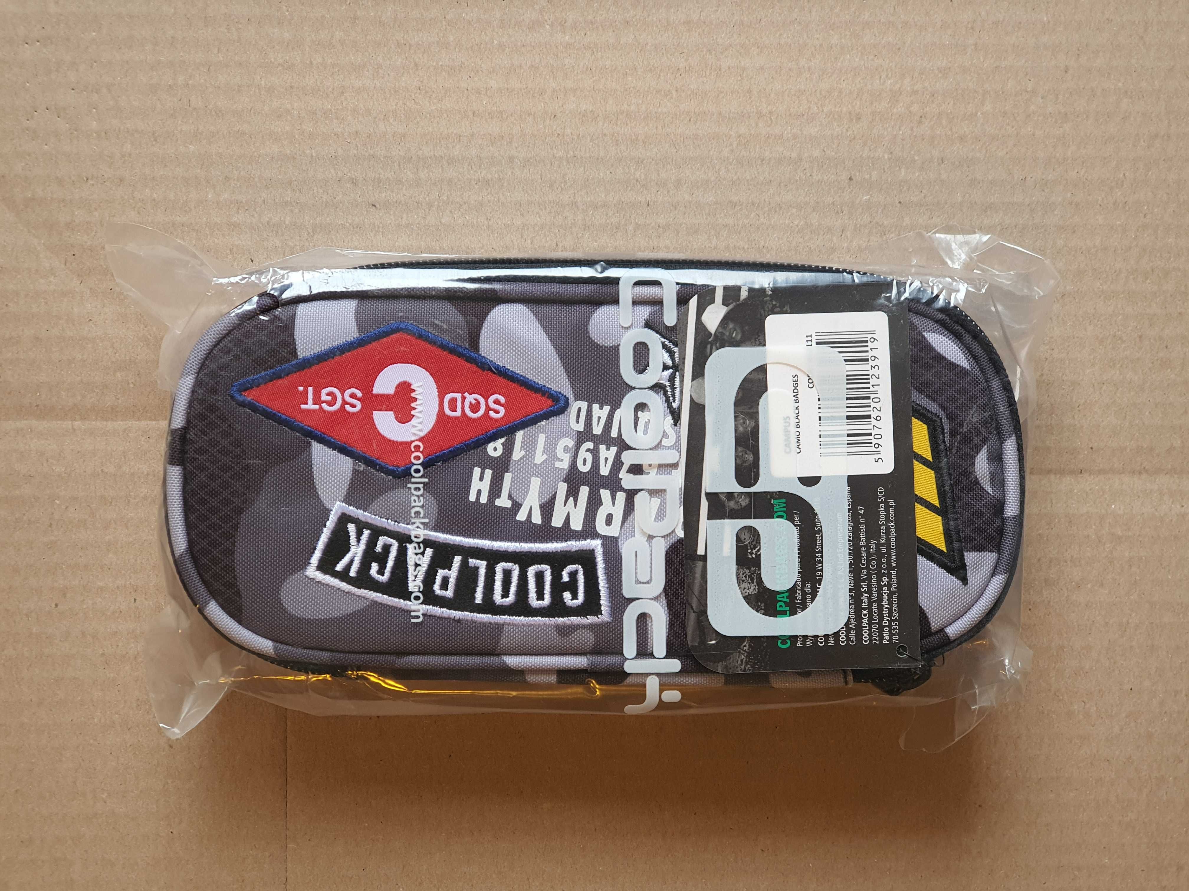 Piórnik Szkolny Coolpack Campus Camo Black Badges ~ NOWY