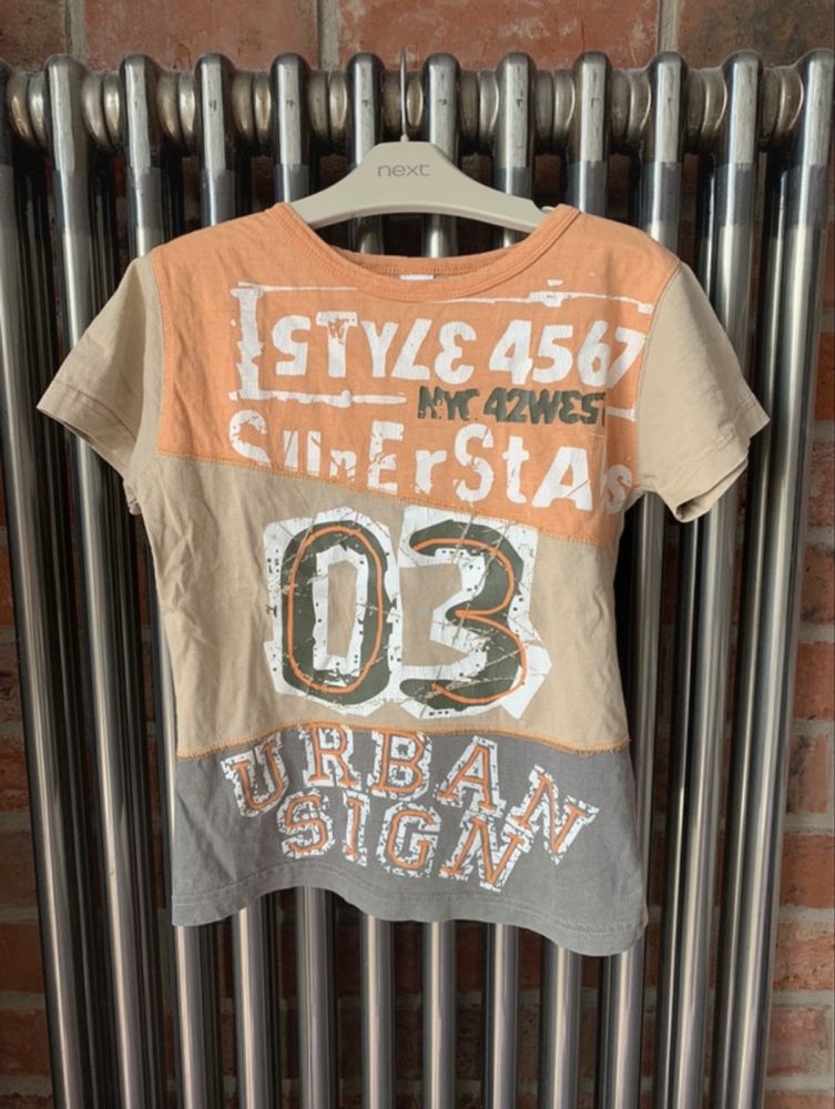 Komplet na lato bawełniany chłopięcy Zestaw T- shirt i Szorty 122-128