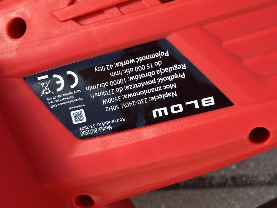 DMUCHAWA ODKURZACZ do liści eletktryzczna ogordowa 3500 W