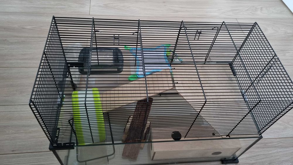 Akwarium / klatka dla chomika + wyposażenie