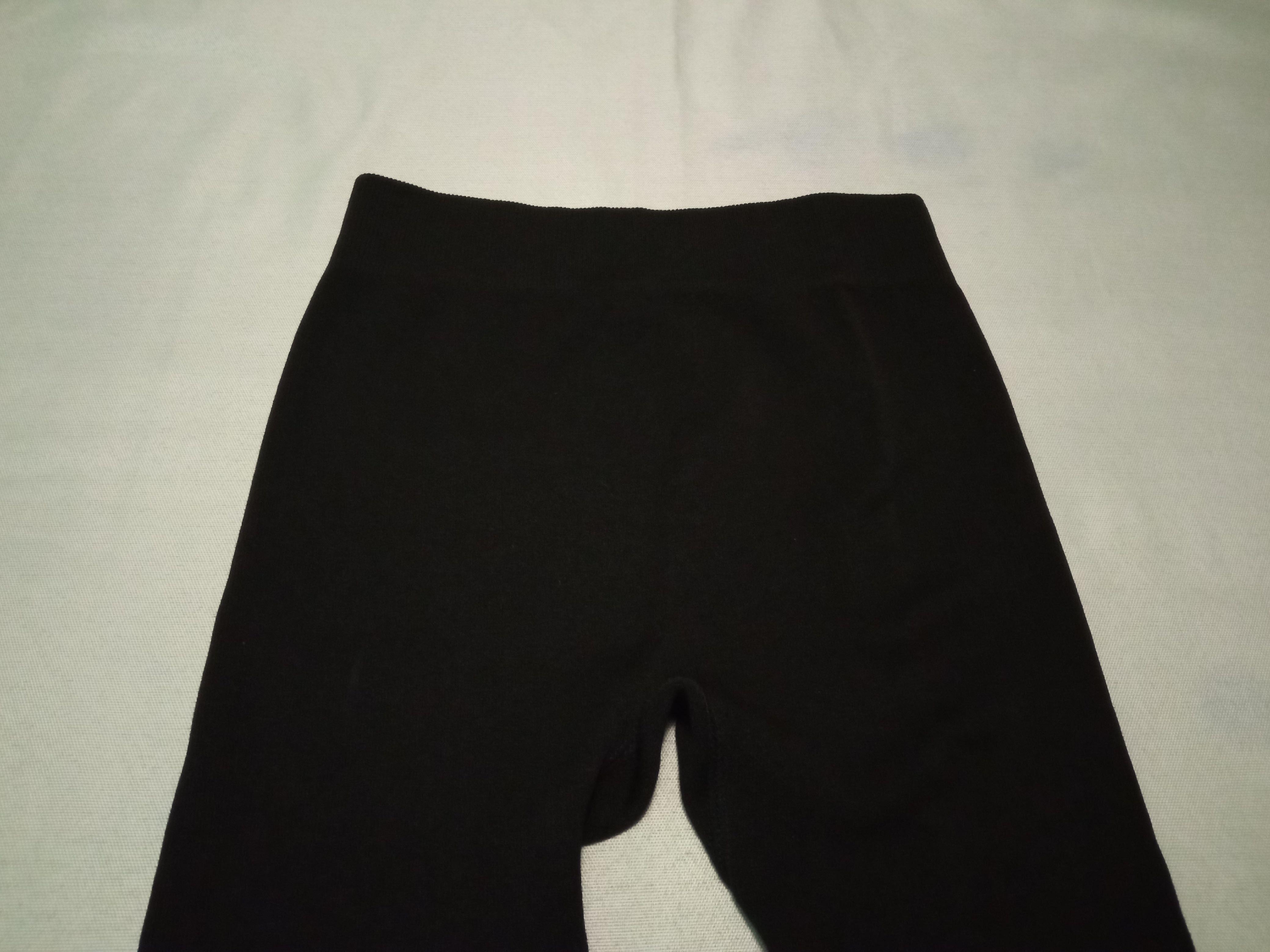 Legginsy ocieplane bez klina czarne S/M