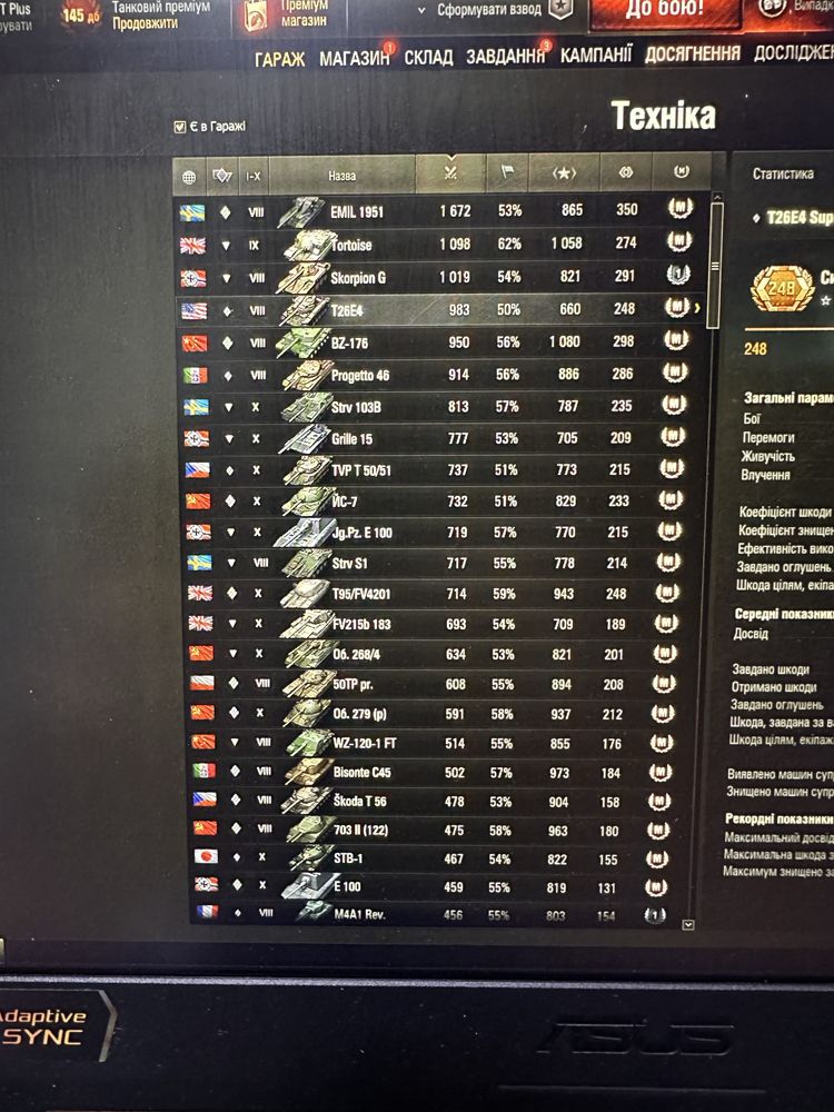 Аккаунт wot ( треба авто для ЗСУ)