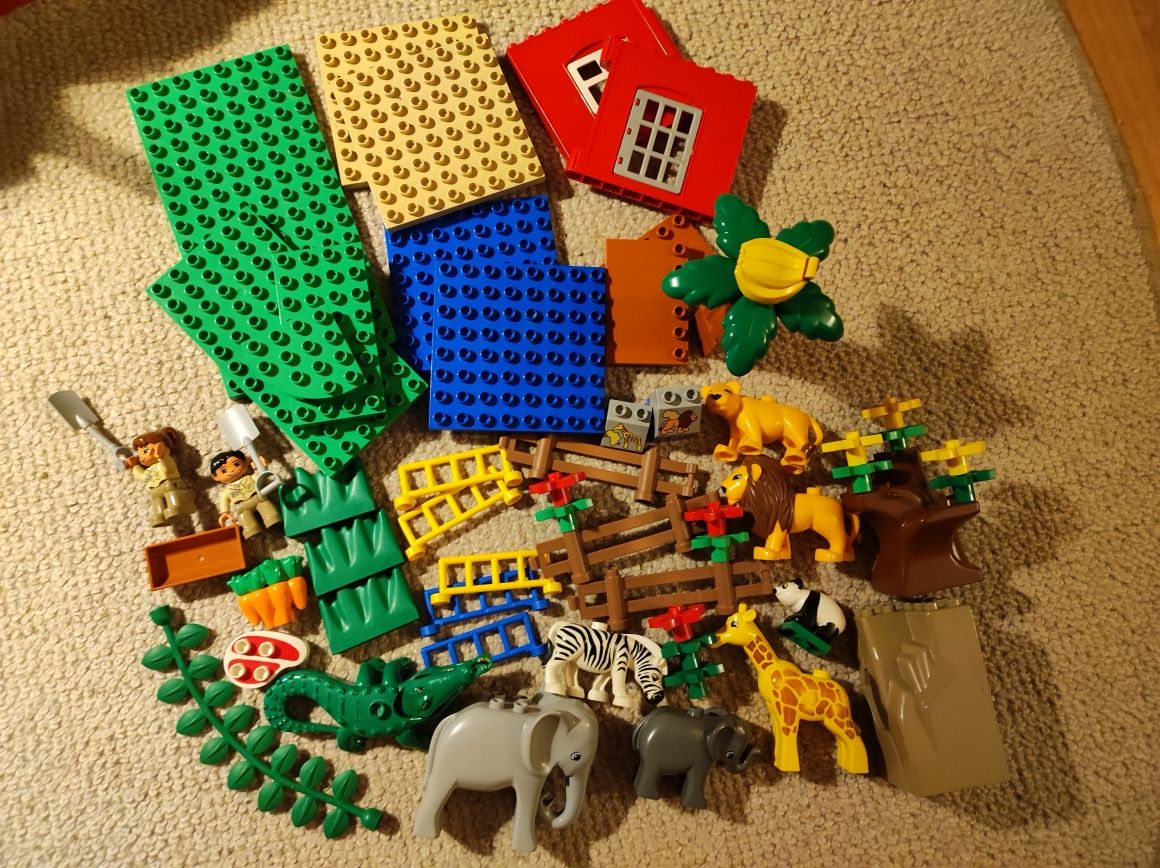 Duże zoo LEGO Duplo oraz duży zestaw klocków z domkiem